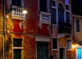 Colourful corners of Venice during the night - Italy